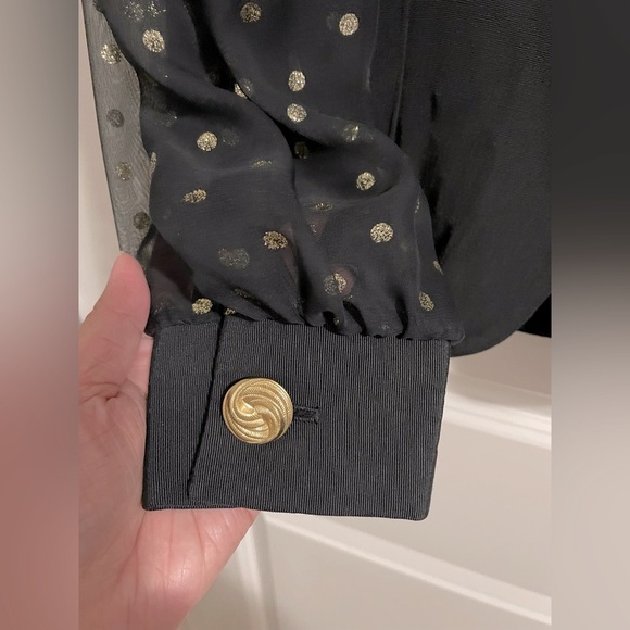 Black Chiffon Blazer - Picture 4 of 6